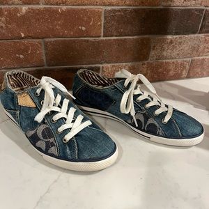 Coach denim sneakers